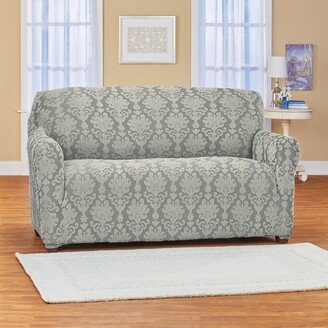 Collections Etc Jacquard Medallion Design Slipcover Furniture Protector - Loveseat