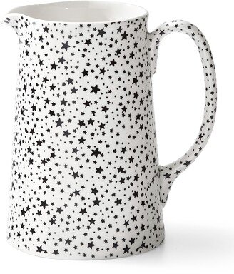 Midnight Sky Tankard Pitcher, White/Black