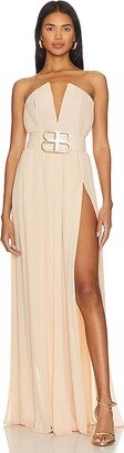 Nia Cream Strapless Gown