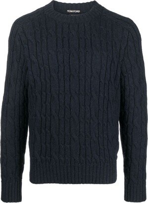 Cable-Knit Wool Jumper-AA