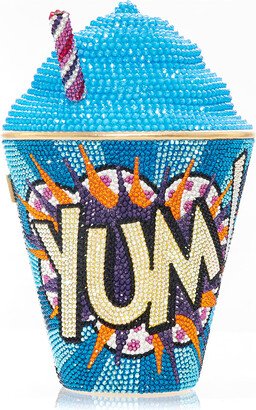 Frozen Drink Yum Crystal Clutch Minaudiere, Blue