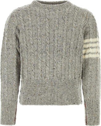 Melange Grey Wool Blend Sweater