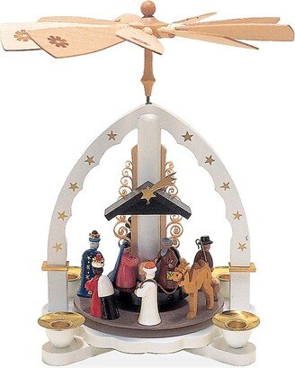 Alexander Taron Richard Glaesser Nativity Scene Wood Pyramid-AA