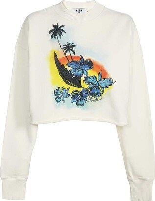 COTTON CROP CREWNECK Sweatshirt