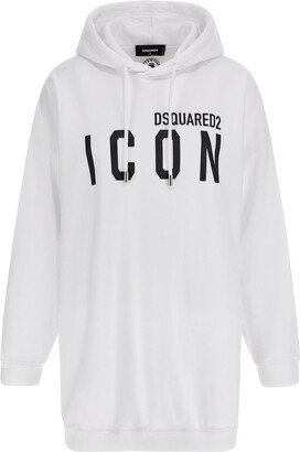 Logo Printed Drawstring Oversized Hoodie