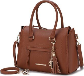 Valeria Satchel Handbag With Keyring