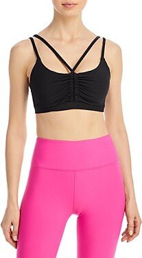 Athletic Strappy Shirred Sports Bra - 100% Exclusive