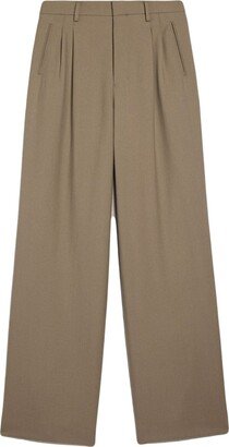 Wide-Leg Wool Trousers-AF