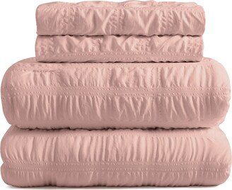 Peace Nest All Season Bubble Ruched Down Alternative Comforter Set