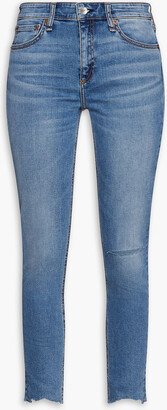 Cate cropped distressed mid-rise skinny jeans