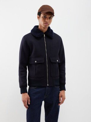 Ben Shearling-collar Wool-blend Jacket