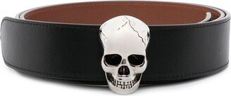 Skull-Embellished Buckle Belt