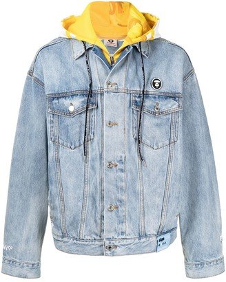 Hood-Layer Denim Jacket