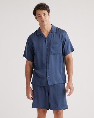 100% Washable Silk Button Down Short Set