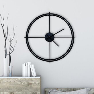 Minimalist 20-in. Round Iron Wall Clock