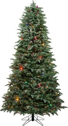 Northlight Real Touch™ Artificial Pre-Lit Slim Dunton Spruce Christmas Tree - 7.5' - Multi-Color Lights