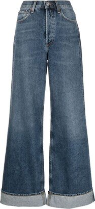 Dame wide-leg organic-cotton jeans-AA