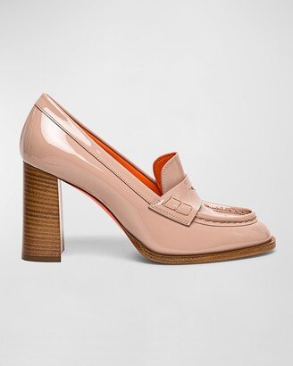Fewest Patent Heeled Penny Loafers