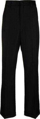 Flared-Leg Tailored Trousers-AA