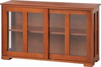 Pacific Stackable Cabinet with Sliding Glass Doors Walnut - Buylateral