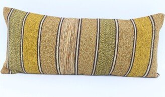 Throw Pillow, Kilim Pillows, Pillow Cover, Green Striped Cushion, Anniversary Gift For Him Cushion Case, 958