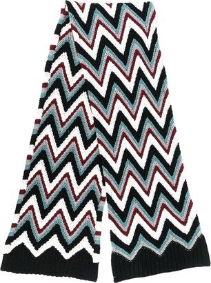 Chevron-Knit Wool Scarf