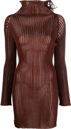 Ribbed-Knit Mini Dress