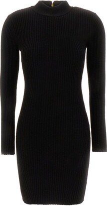 Ribbed Zip-Up Dress