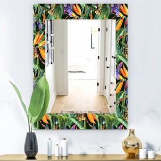 Designart 'Tropical Mood Gloomy 1' Bohemian and Eclectic Mirror - Printed Wall Mirror