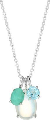 Rock Candy® Luce Sterling Silver & 3 Mixed Stone Pendant Necklace