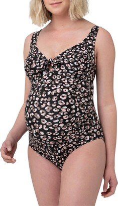 Sahara Tie Front One-Piece Maternity Swimsuit