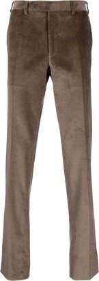 Straight-Leg Velvet Corduroy Trousers