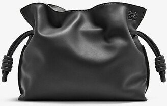 Womens Black Flamenco Leather Clutch bag