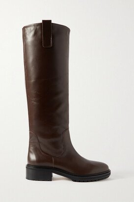 Henry Leather Knee Boots - Brown