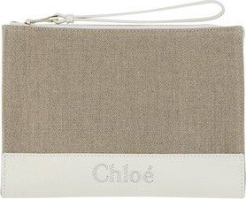 Two-Tone Zipped Clutch Bag