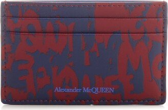 Logo Graffiti Printed Cardholder