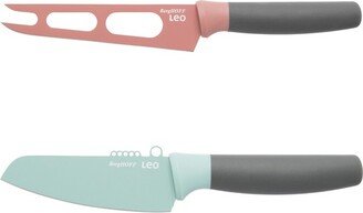 Leo 2Pc Cheese Set, Pink, Green
