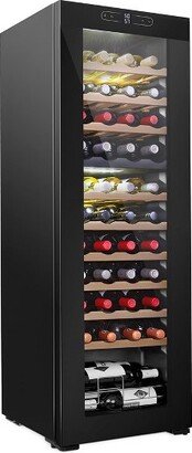 Schmecke 55 Bottle Dual Zone Wine Fridge, Small Cooler Refrigerator