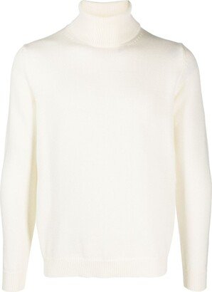 Roll-Neck Wool Jumper-BW