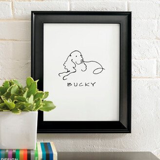 Personalized Dog Line Drawing Artwork