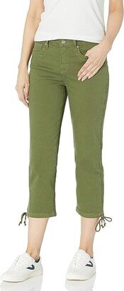 Women's Capri Jeans with Drawcord Hem (Olivine) Women's Jeans