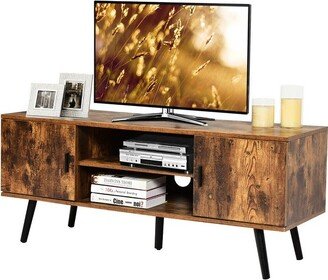 Industrial TV Stand Entertainment Center for TV's Up to 55 w/ Storage Cabinets