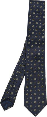 jacquard Gancini-print silk tie