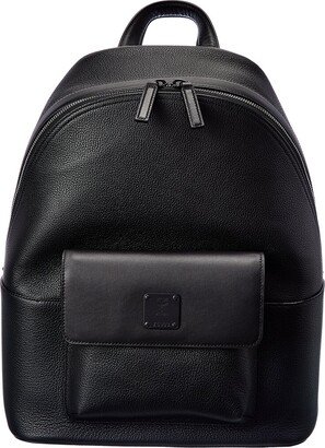 Stark Embossed Leather Backpack