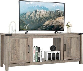 62'' Farmhouse TV Stand Entertainment Center for TVs up to 70 Inches Natural