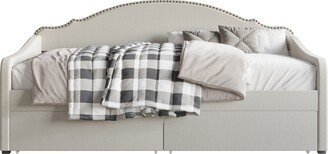 CraftPorch Twin Size Daybed In Linen With Storage