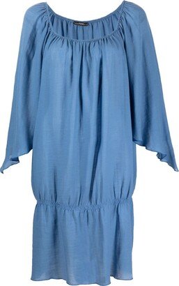 2000s Long-Sleeved Gathered Dress