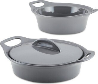 3-Pc. Ceramic Casserole Bakers & Lid