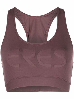 Sporty logo-print sports bra