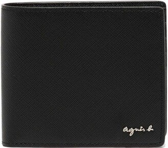 Logo-Plaque Leather Wallet-AC